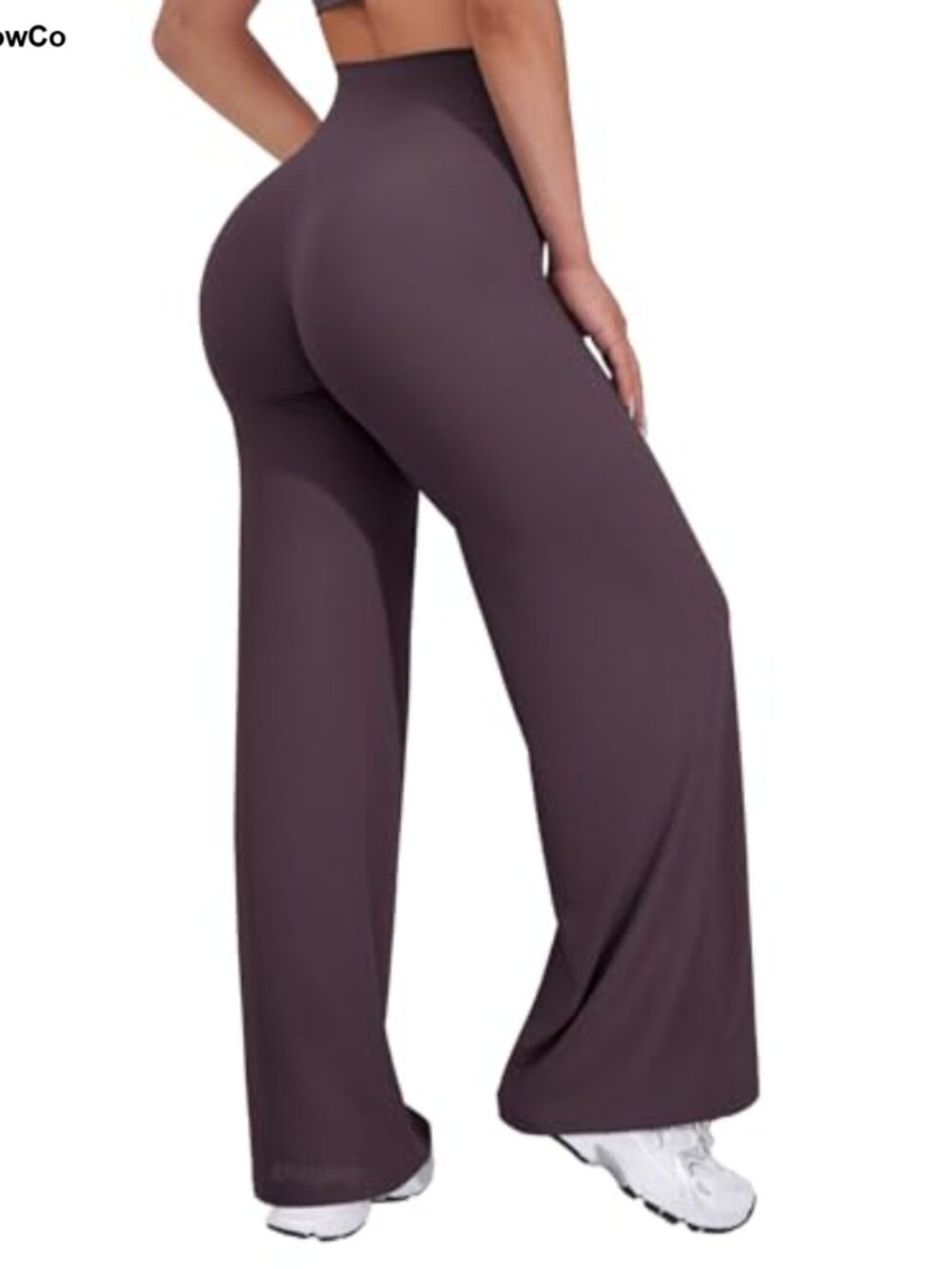 High Rise Wide Leg Yoga Pants with Pockets - Womens Active Leggings